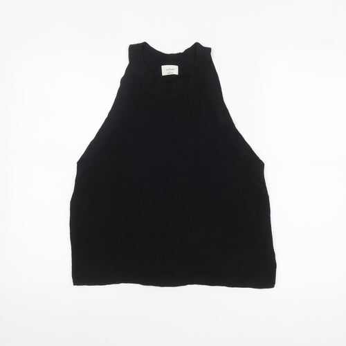 Wilfred Black High Neck Knit Tank Top Women's XL