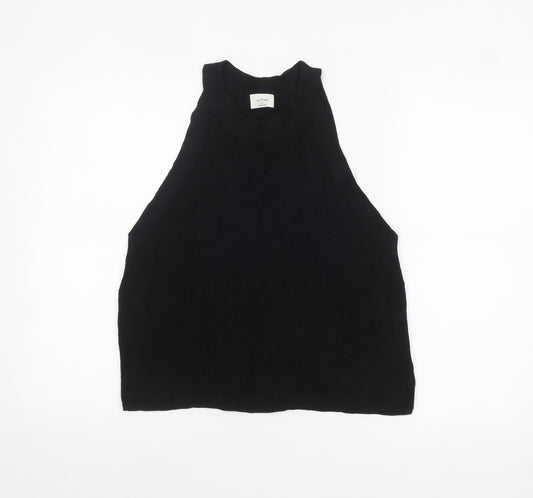 Wilfred Black High Neck Knit Tank Top Women's XL