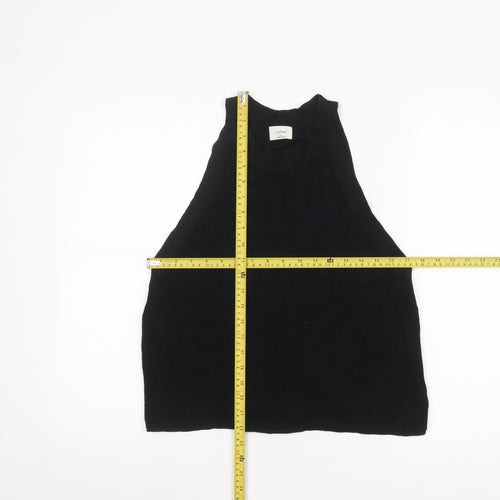 Wilfred Black High Neck Knit Tank Top Women's XL