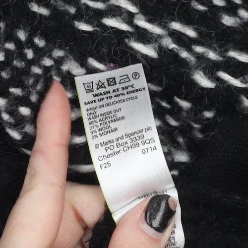Marks and Spencer Women’s Black Knit Open Cardigan Size 10