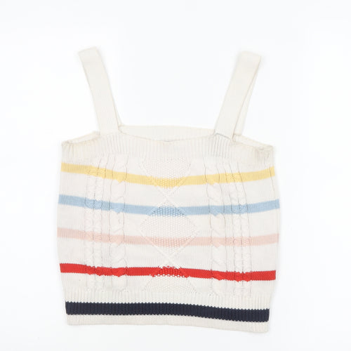 Tu Women’s Multicoloured Striped Knit Camisole Tank Top Size 8