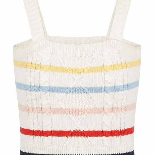 Tu Women’s Multicoloured Striped Knit Camisole Tank Top Size 8