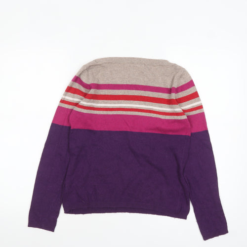 John Lewis Women’s Multicoloured Striped Crew Neck Pullover Jumper Size 10