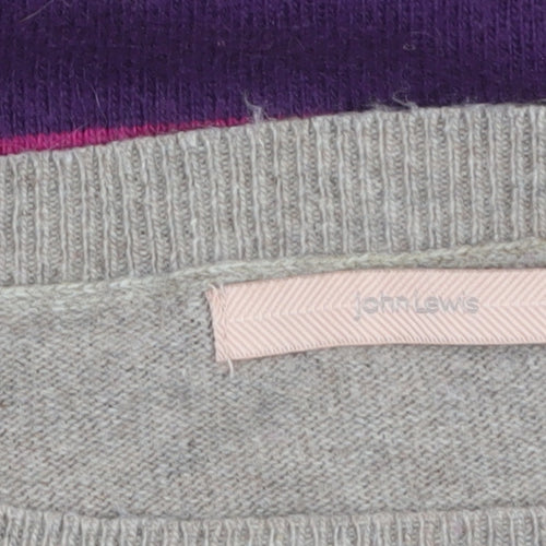 John Lewis Women’s Multicoloured Striped Crew Neck Pullover Jumper Size 10