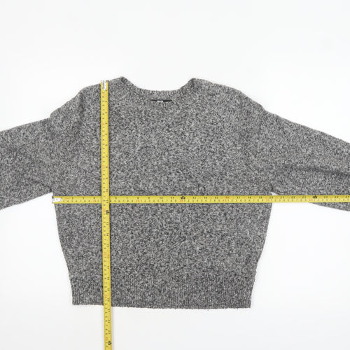 Uniqlo Women's Grey Chunky Knit Crew Neck Pullover Jumper S