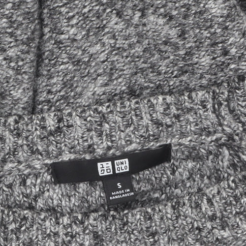 Uniqlo Women's Grey Chunky Knit Crew Neck Pullover Jumper S