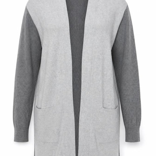 Marks and Spencer Women Grey Long Sleeve Open Knit Cardigan Size 14
