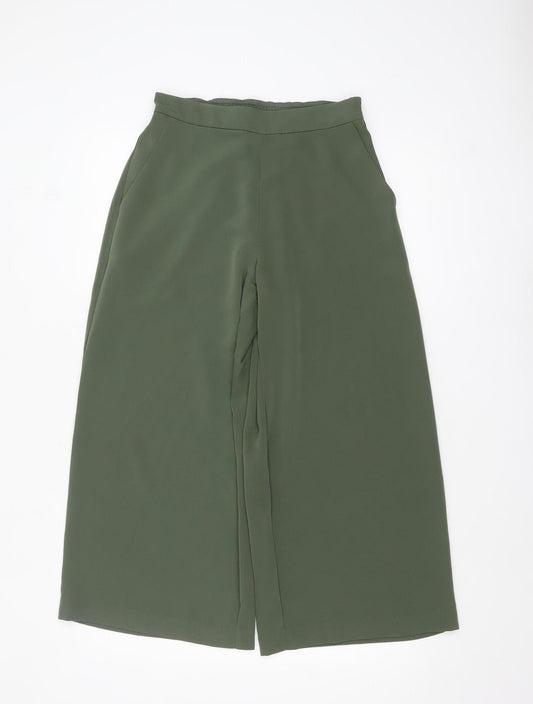 Hush Women’s Green Size 8 Wide-Leg Cropped Trousers