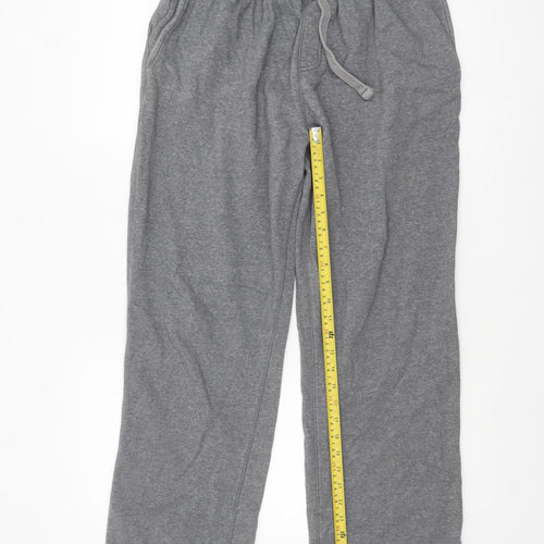 TU Men’s Grey Sweatpants M Regular Fit Cotton Blend