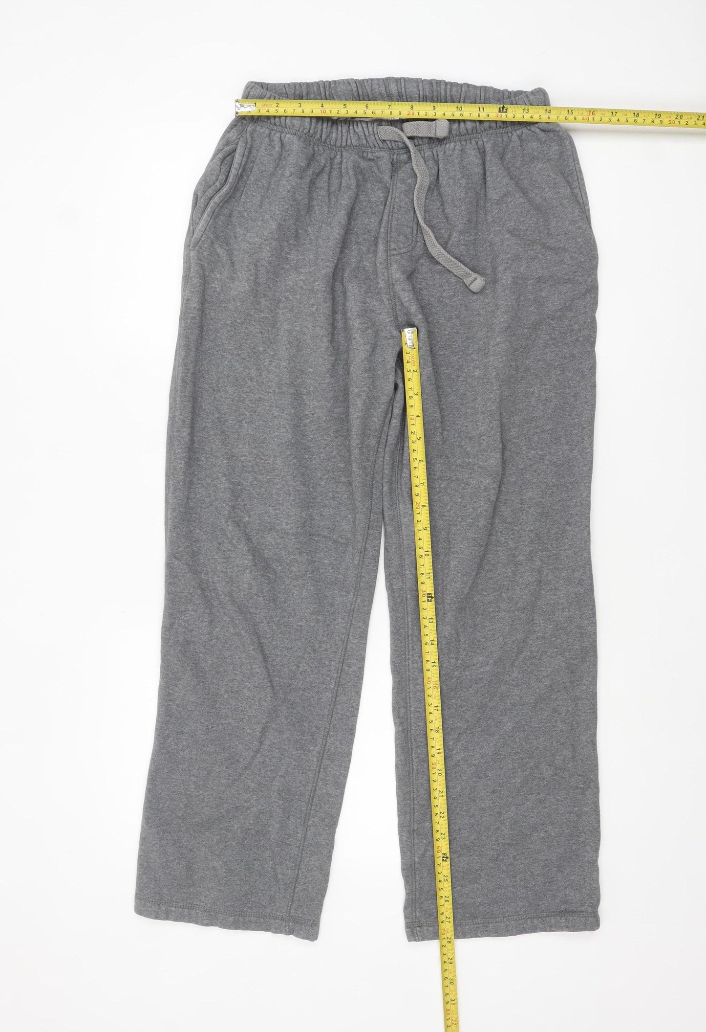 TU Men’s Grey Sweatpants M Regular Fit Cotton Blend