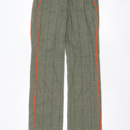 The Limited Women’s Green Check Wool Blend Tailored Trousers Size 6
