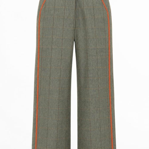 The Limited Women’s Green Check Wool Blend Tailored Trousers Size 6