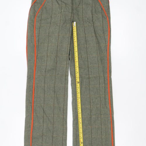 The Limited Women’s Green Check Wool Blend Tailored Trousers Size 6