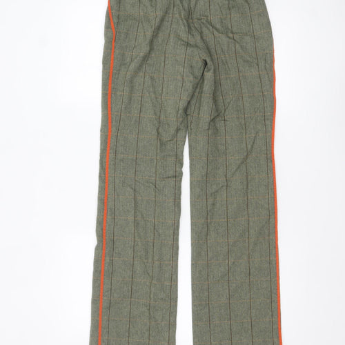 The Limited Women’s Green Check Wool Blend Tailored Trousers Size 6