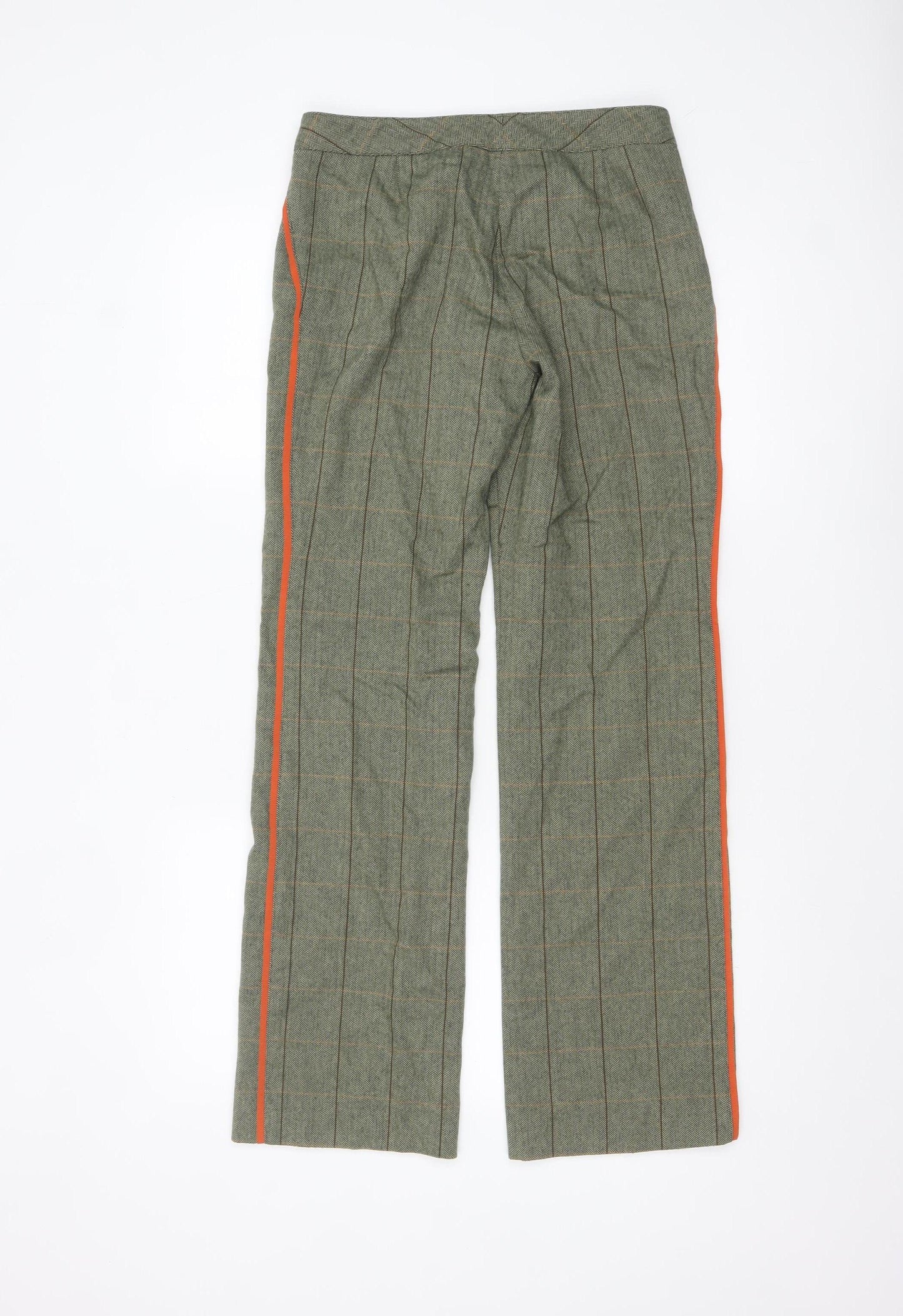 The Limited Women’s Green Check Wool Blend Tailored Trousers Size 6