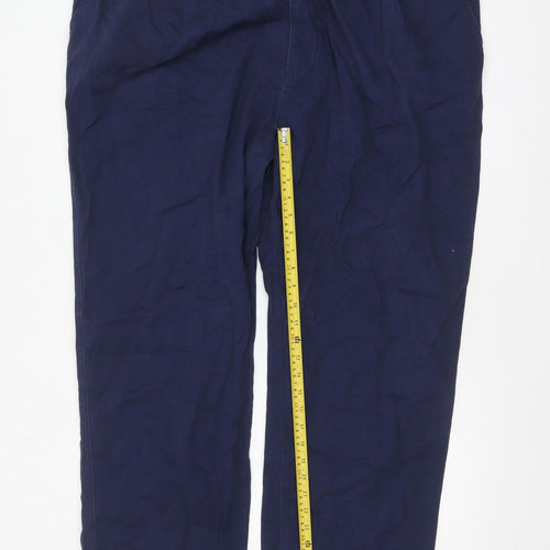Cotton Traders Men's Blue 46 Chino Trousers Elastic Waist