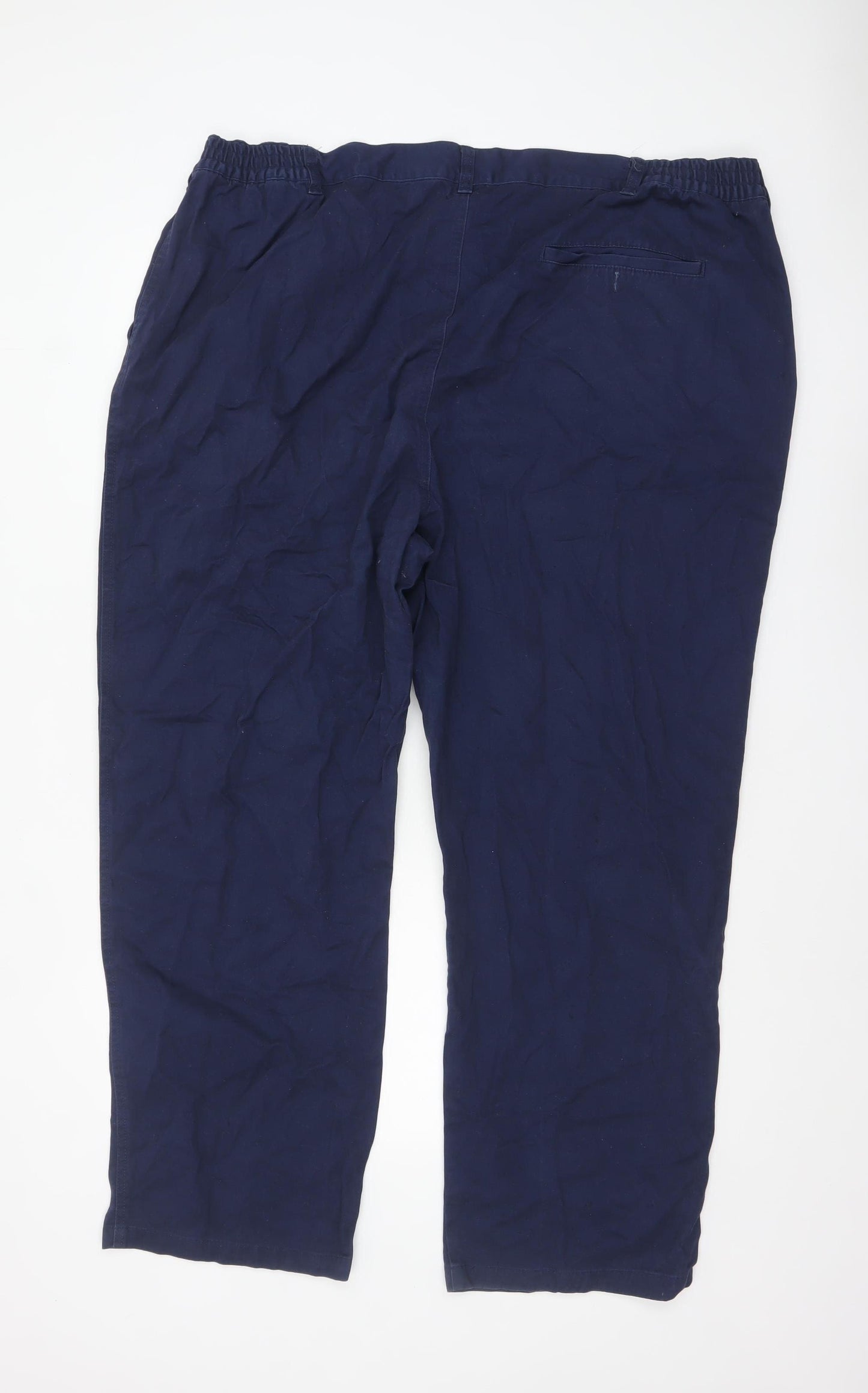 Cotton Traders Men's Blue 46 Chino Trousers Elastic Waist