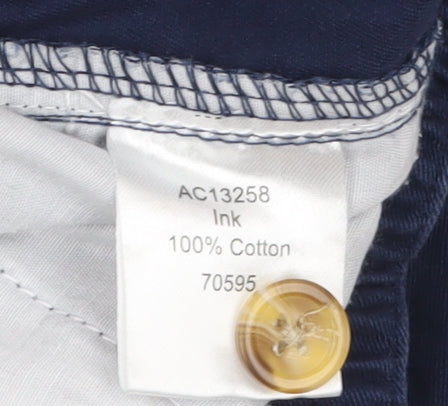 Cotton Traders Men's Blue 46 Chino Trousers Elastic Waist