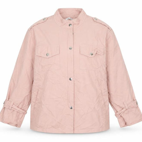 Fashion Women's Pink Military Jacket Size 14 Regular Cotton Blend