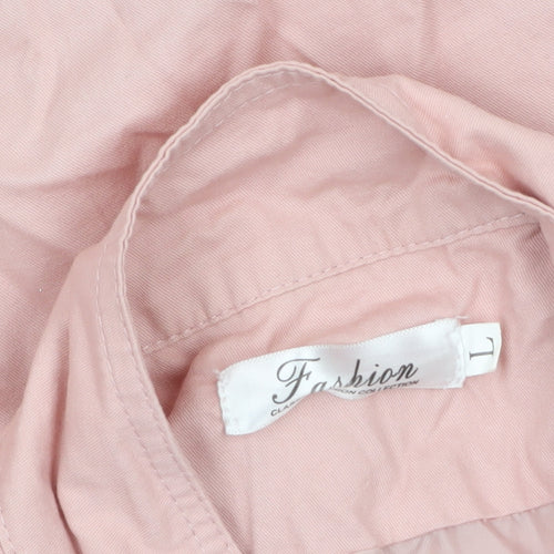 Fashion Women's Pink Military Jacket Size 14 Regular Cotton Blend