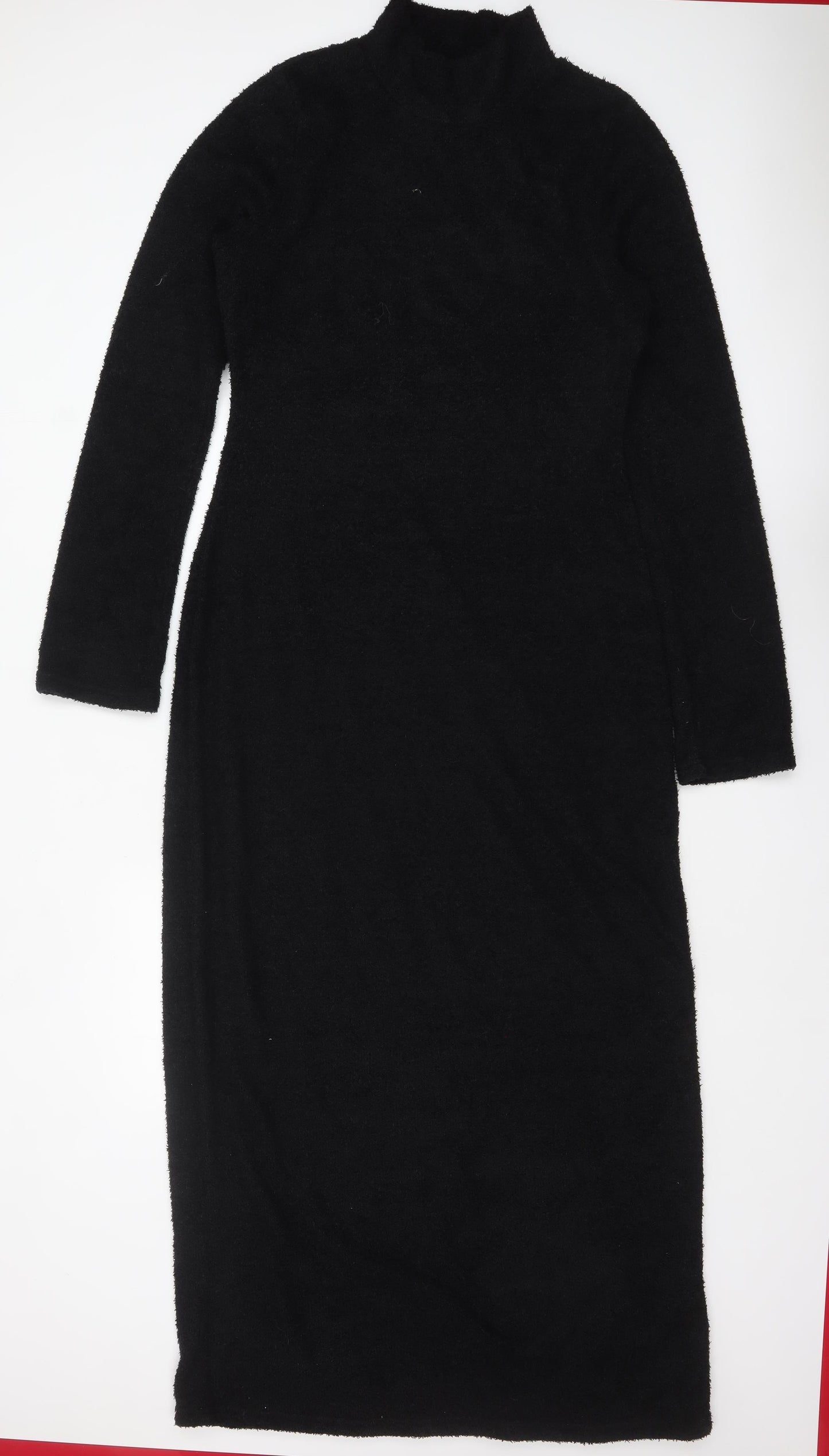 ASOS DESIGN Women’s Black Midi Bodycon Knit Dress Size 16