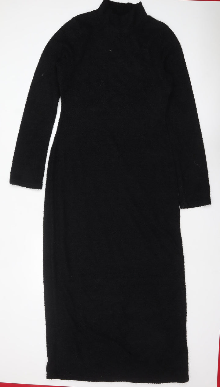 ASOS DESIGN Women’s Black Midi Bodycon Knit Dress Size 16