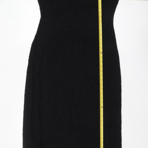 ASOS DESIGN Women’s Black Midi Bodycon Knit Dress Size 16