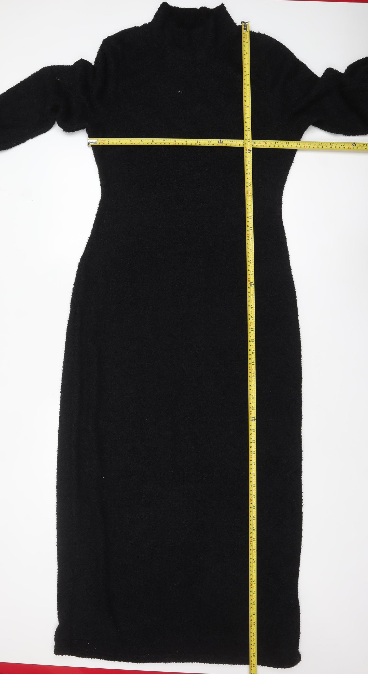 ASOS DESIGN Women’s Black Midi Bodycon Knit Dress Size 16