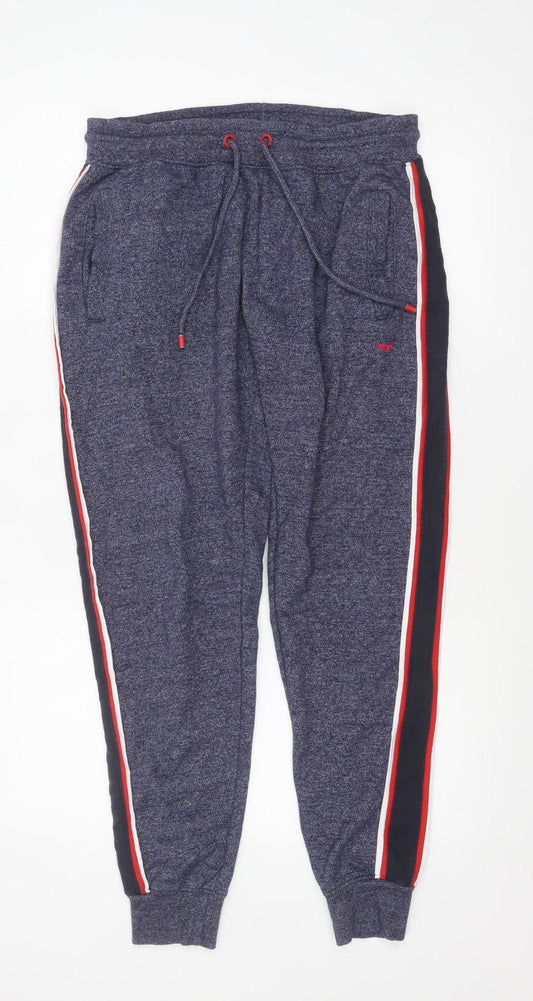 Threadbare Men's Blue Jogger Trousers Size M Elastic Waistband