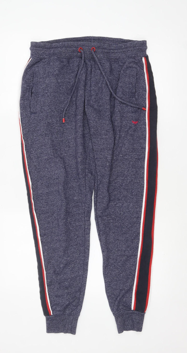 Threadbare Men's Blue Jogger Trousers Size M Elastic Waistband