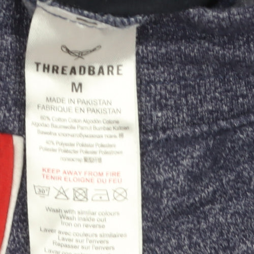 Threadbare Men's Blue Jogger Trousers Size M Elastic Waistband