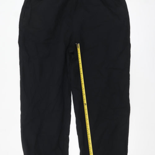 Marks and Spencer Womens Black Size 18 Relaxed Straight Trousers