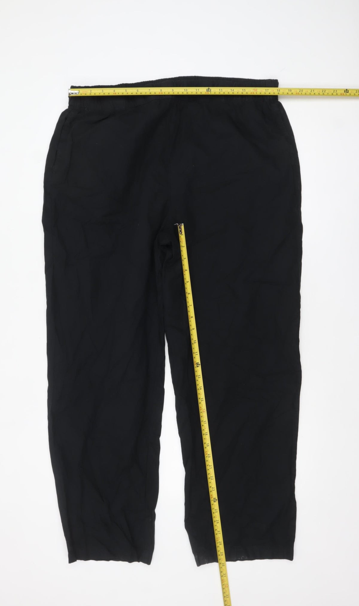 Marks and Spencer Womens Black Size 18 Relaxed Straight Trousers