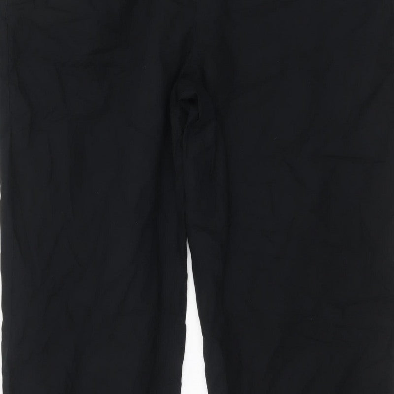 Marks and Spencer Womens Black Size 18 Relaxed Straight Trousers