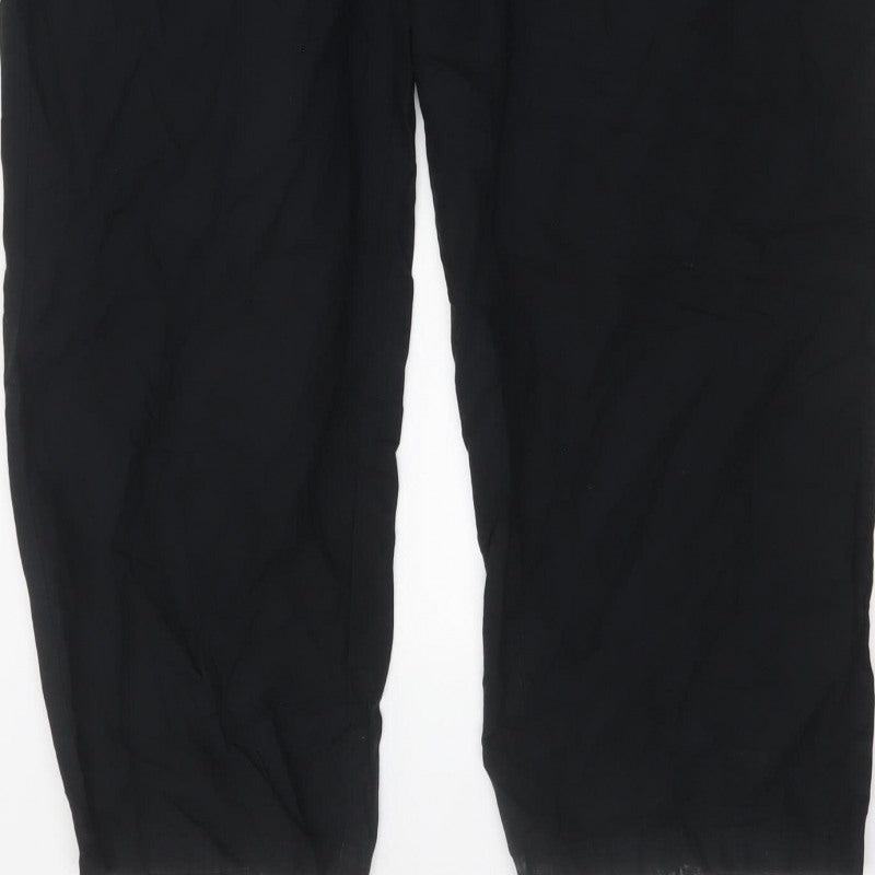 Marks and Spencer Womens Black Size 18 Relaxed Straight Trousers