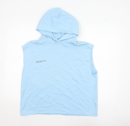 Pangaia Men's Blue Sleeveless Pullover Hoodie Size S
