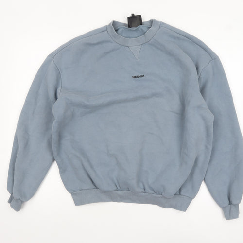 Meshki Unisex Blue XS Pullover Fleece Sweatshirt