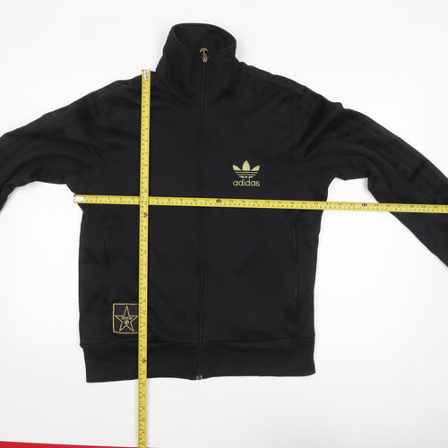 Adidas Men’s Black Basic Track Jacket Size M Sports Full Zip