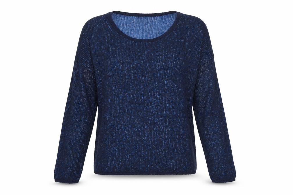 Primark Women’s Blue Open-Knit Acrylic Long Sleeve Jumper Size L