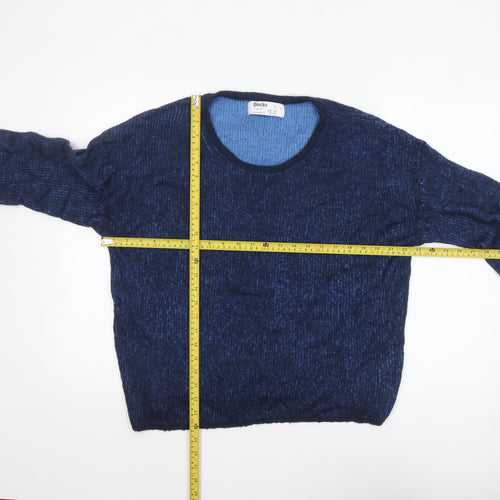 Primark Women’s Blue Open-Knit Acrylic Long Sleeve Jumper Size L