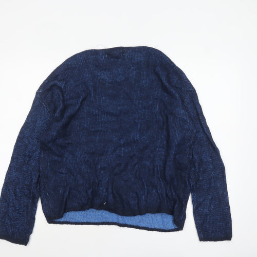 Primark Women’s Blue Open-Knit Acrylic Long Sleeve Jumper Size L
