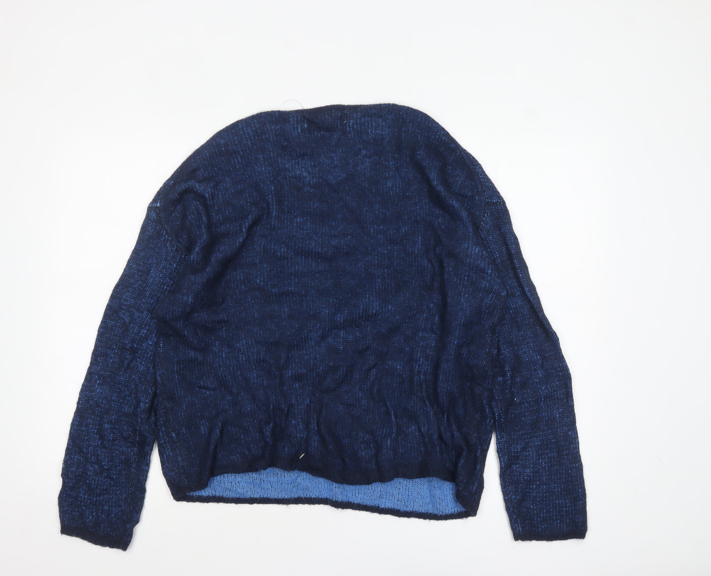 Primark Women’s Blue Open-Knit Acrylic Long Sleeve Jumper Size L