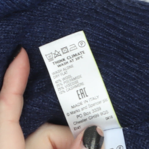 Marks and Spencer Men’s Blue Cashmere Blend Wool Jumper XL