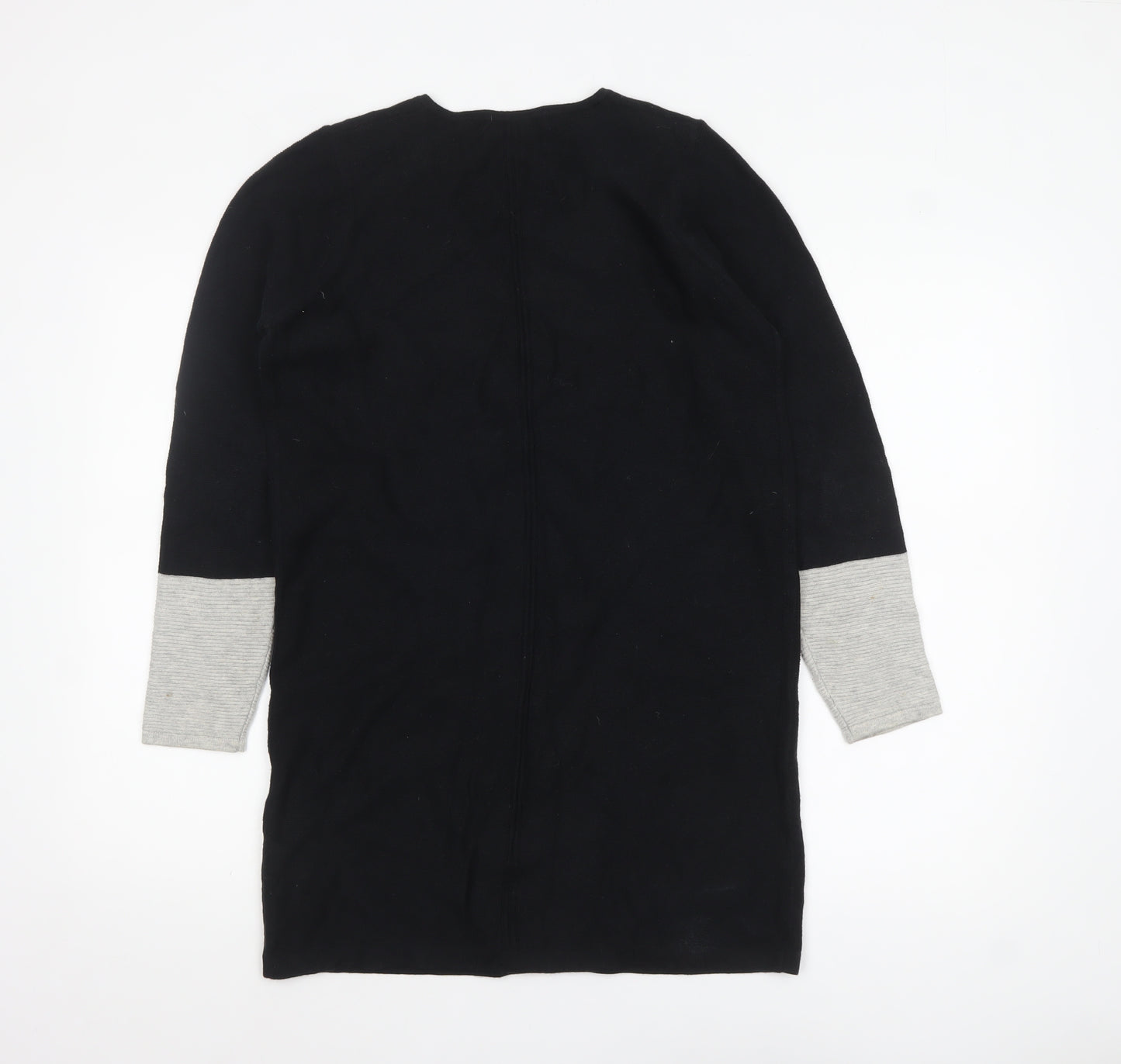Marks and Spencer Women’s Black Grey V-Neck Tunic Jumper Size 10