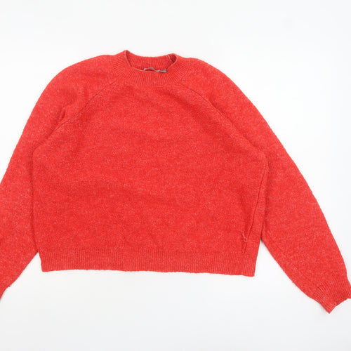 ASOS Women’s Red Crew Neck Pullover Jumper Size 10 Regular Fit