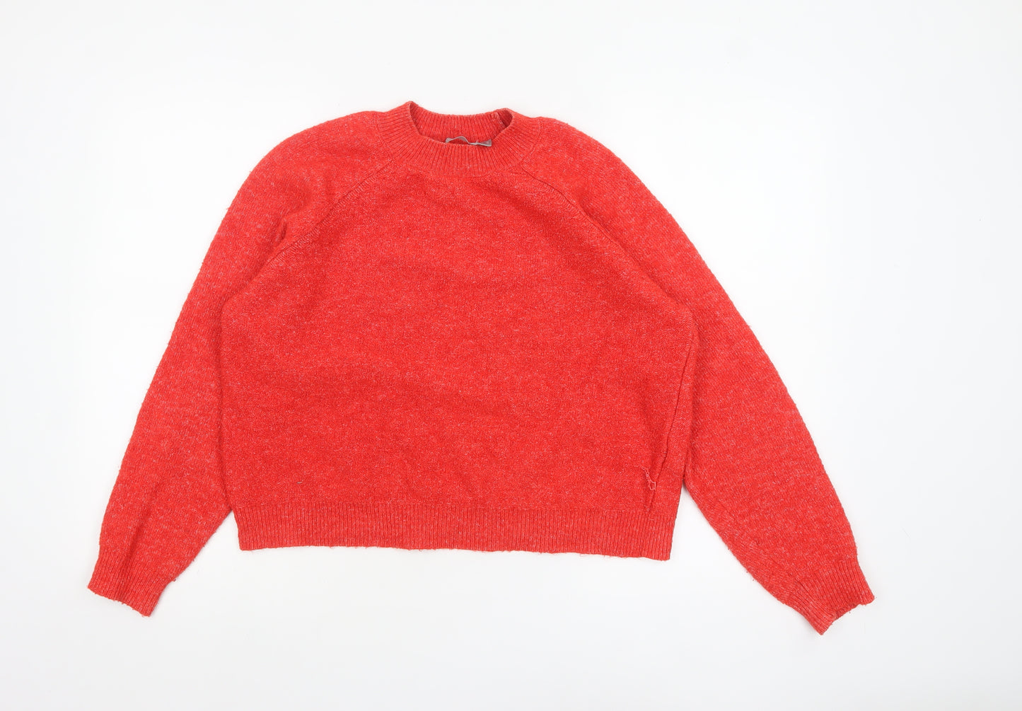 ASOS Women’s Red Crew Neck Pullover Jumper Size 10 Regular Fit