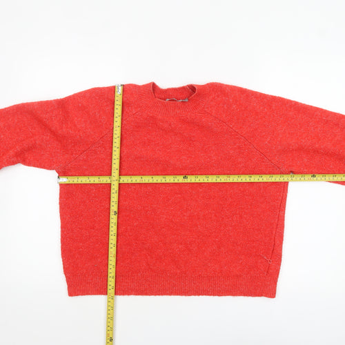 ASOS Women’s Red Crew Neck Pullover Jumper Size 10 Regular Fit