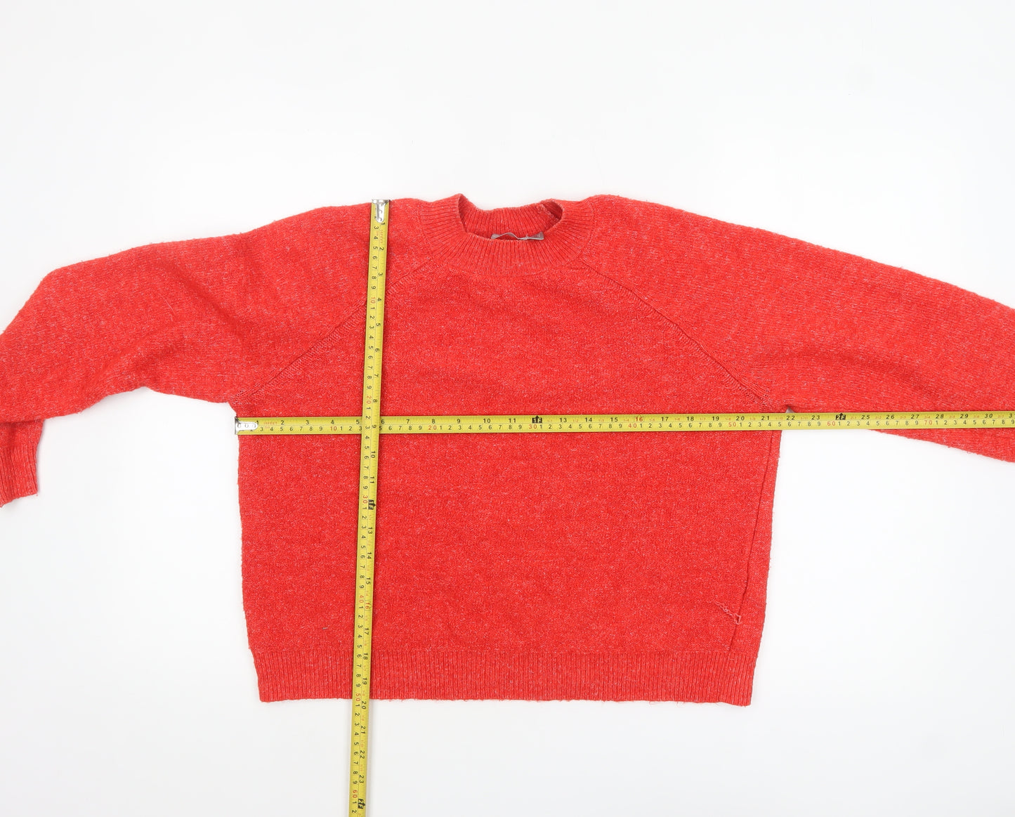 ASOS Women’s Red Crew Neck Pullover Jumper Size 10 Regular Fit