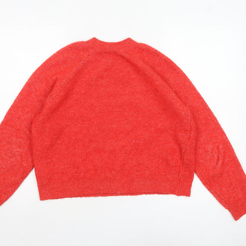 ASOS Women’s Red Crew Neck Pullover Jumper Size 10 Regular Fit