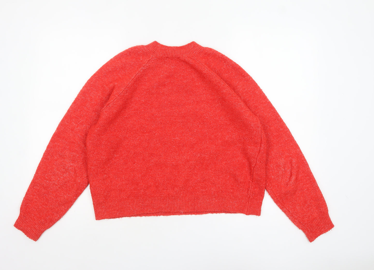 ASOS Women’s Red Crew Neck Pullover Jumper Size 10 Regular Fit